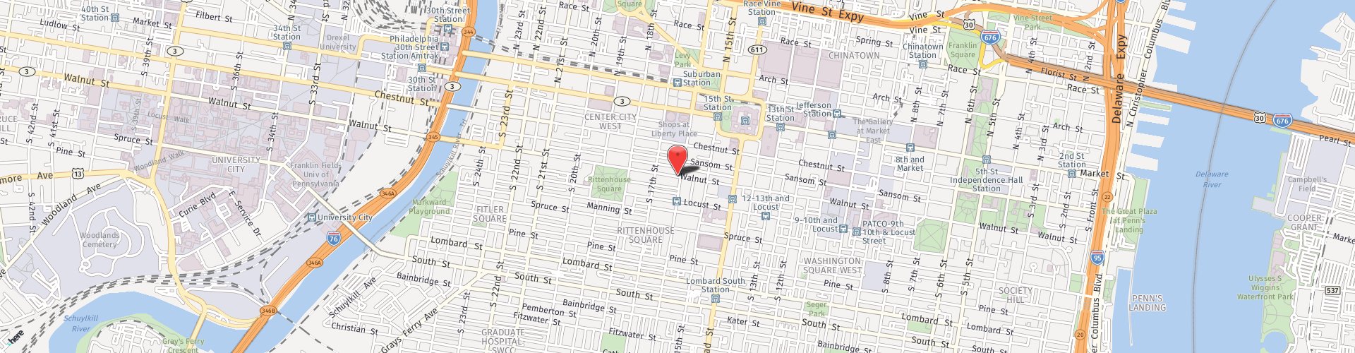 Location Map: 1601 Walnut Street Philadelphia, PA 19102